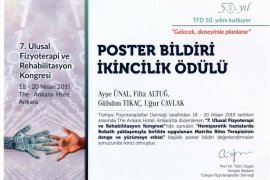 PAÜ 7. Ulusal Fizyoterapi ve Rehabilitasyon Kongresi’nden Ödül ile Döndü