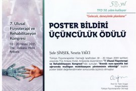 PAÜ 7. Ulusal Fizyoterapi ve Rehabilitasyon Kongresi’nden Ödül ile Döndü