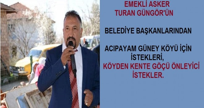 KÖYDEN KENTE GÖÇÜ ÖNLEYECEK PROJELER