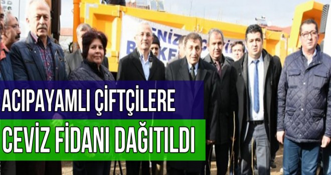 Acıpayamlı Çİiftçilere Ceviz Fidanı Dağıtıldı